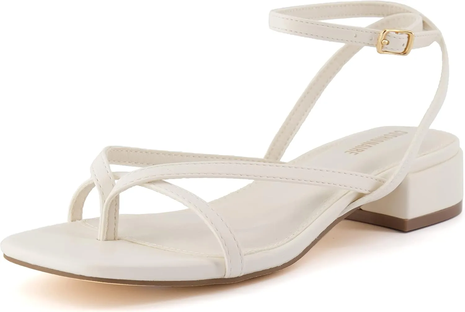 CUSHIONAIRE Women's Novella low block heel sandal  Memory Foam and Wide Widths Available