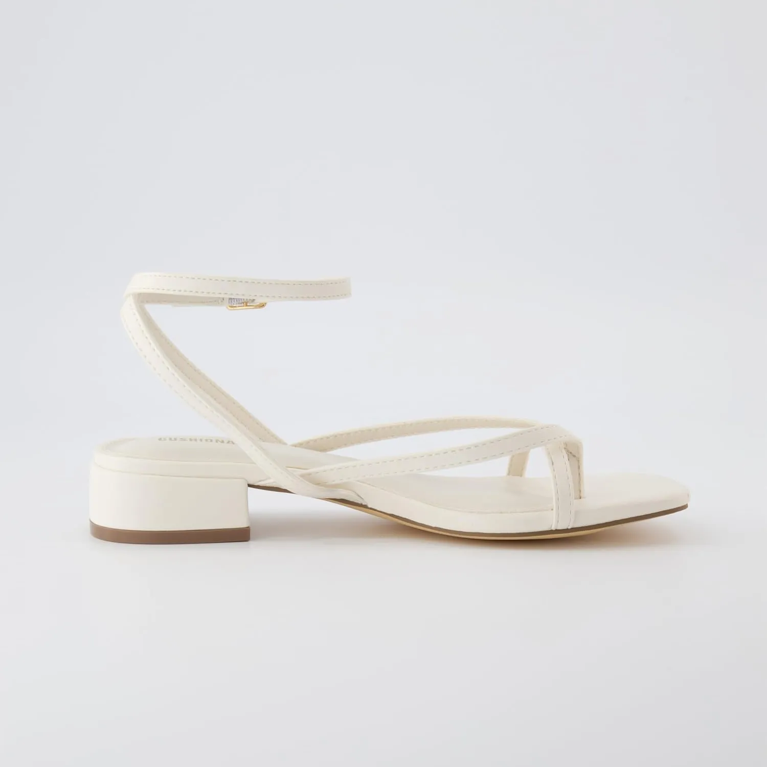 CUSHIONAIRE Women's Novella low block heel sandal  Memory Foam and Wide Widths Available