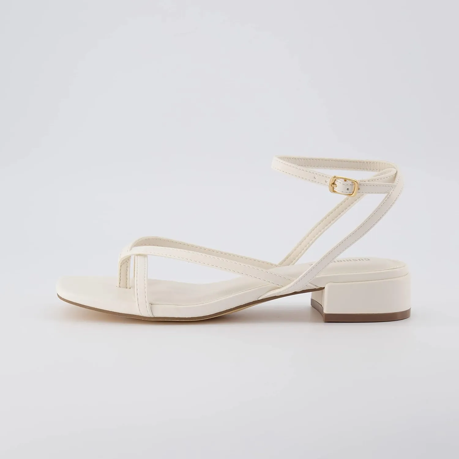 CUSHIONAIRE Women's Novella low block heel sandal  Memory Foam and Wide Widths Available