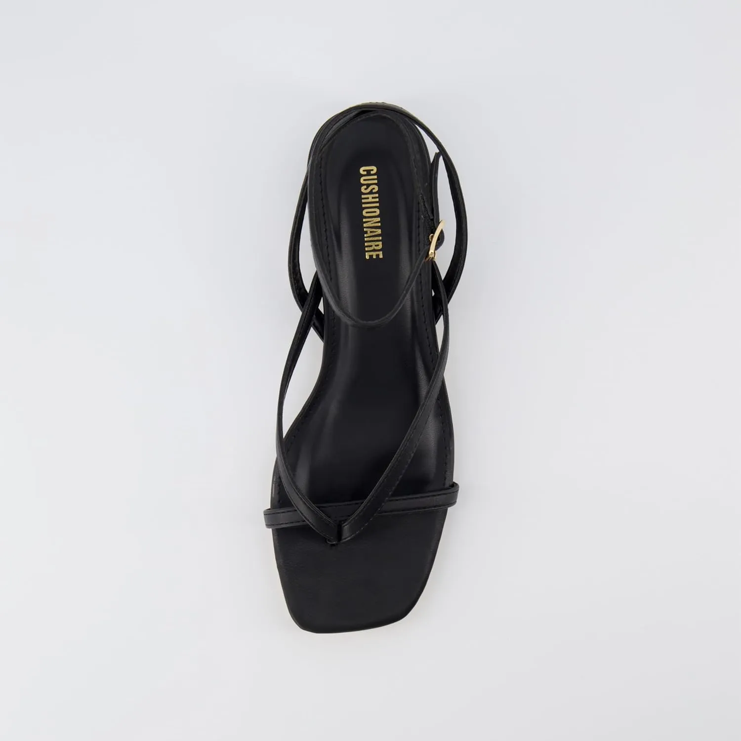 CUSHIONAIRE Women's Novella low block heel sandal  Memory Foam and Wide Widths Available