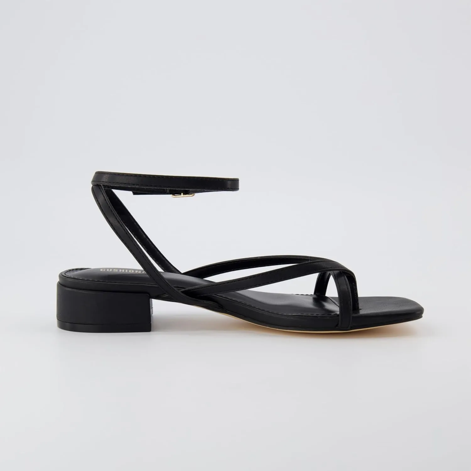 CUSHIONAIRE Women's Novella low block heel sandal  Memory Foam and Wide Widths Available