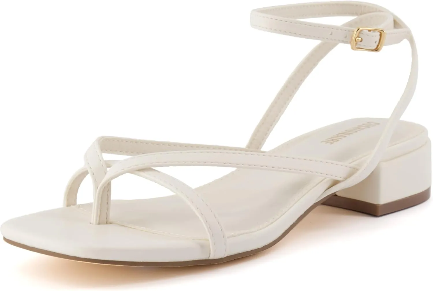 CUSHIONAIRE Women's Novella low block heel sandal  Memory Foam and Wide Widths Available