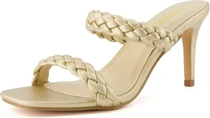 CUSHIONAIRE Women's Pippa braided dress sandals  Memory Foam, Wide Widths Available