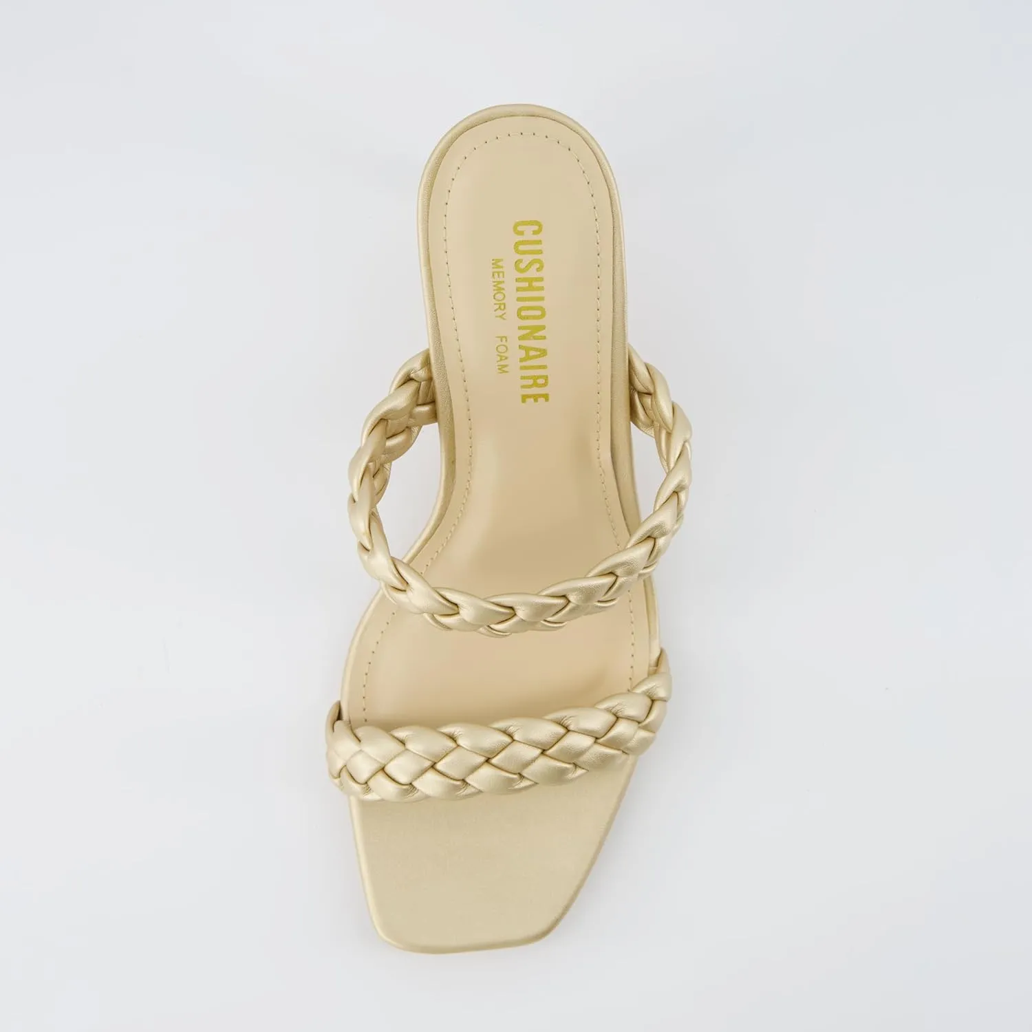 CUSHIONAIRE Women's Pippa braided dress sandals  Memory Foam, Wide Widths Available
