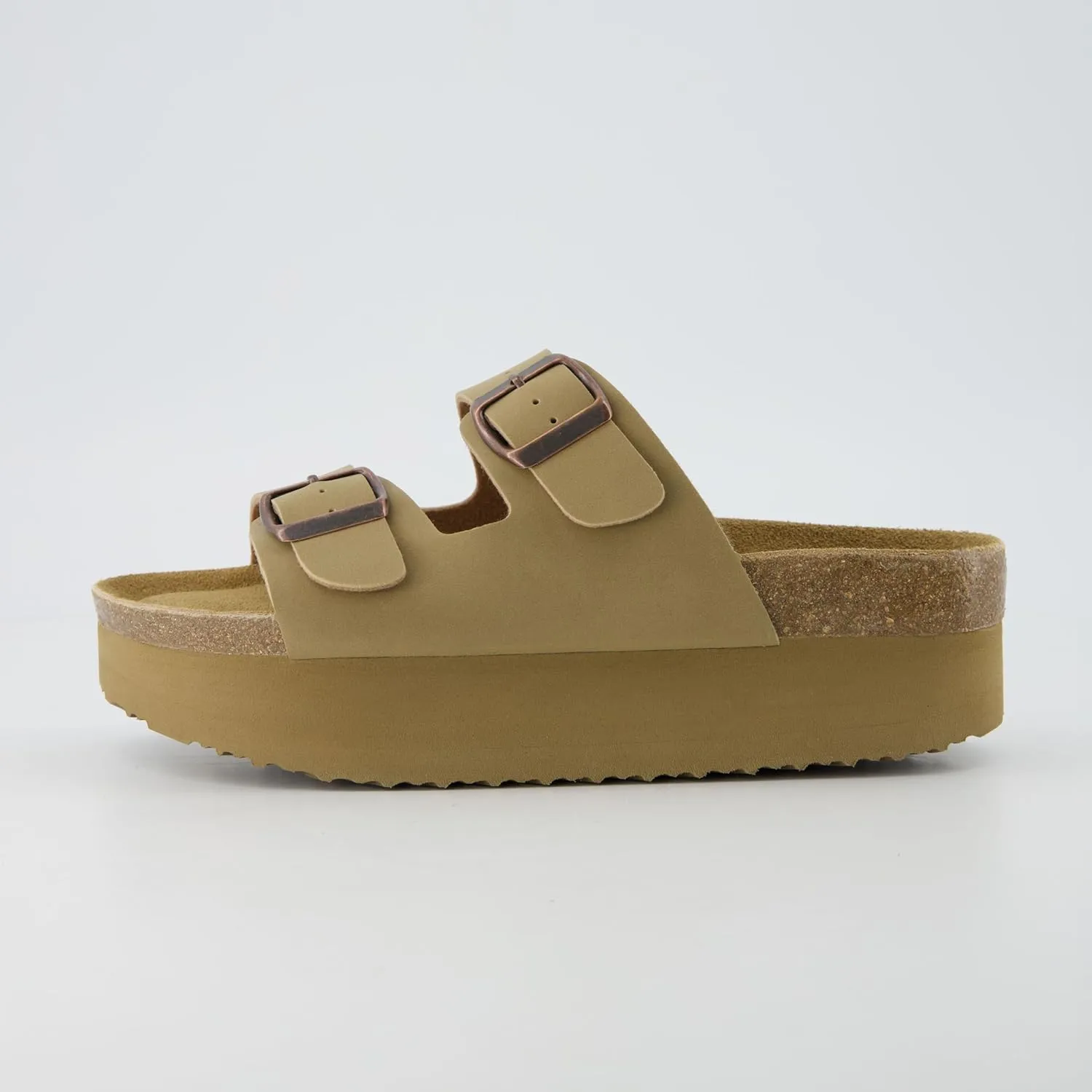 CUSHIONAIRE Women's Plane Platform Footbed Sandal With  Comfort, Wide Widths Available
