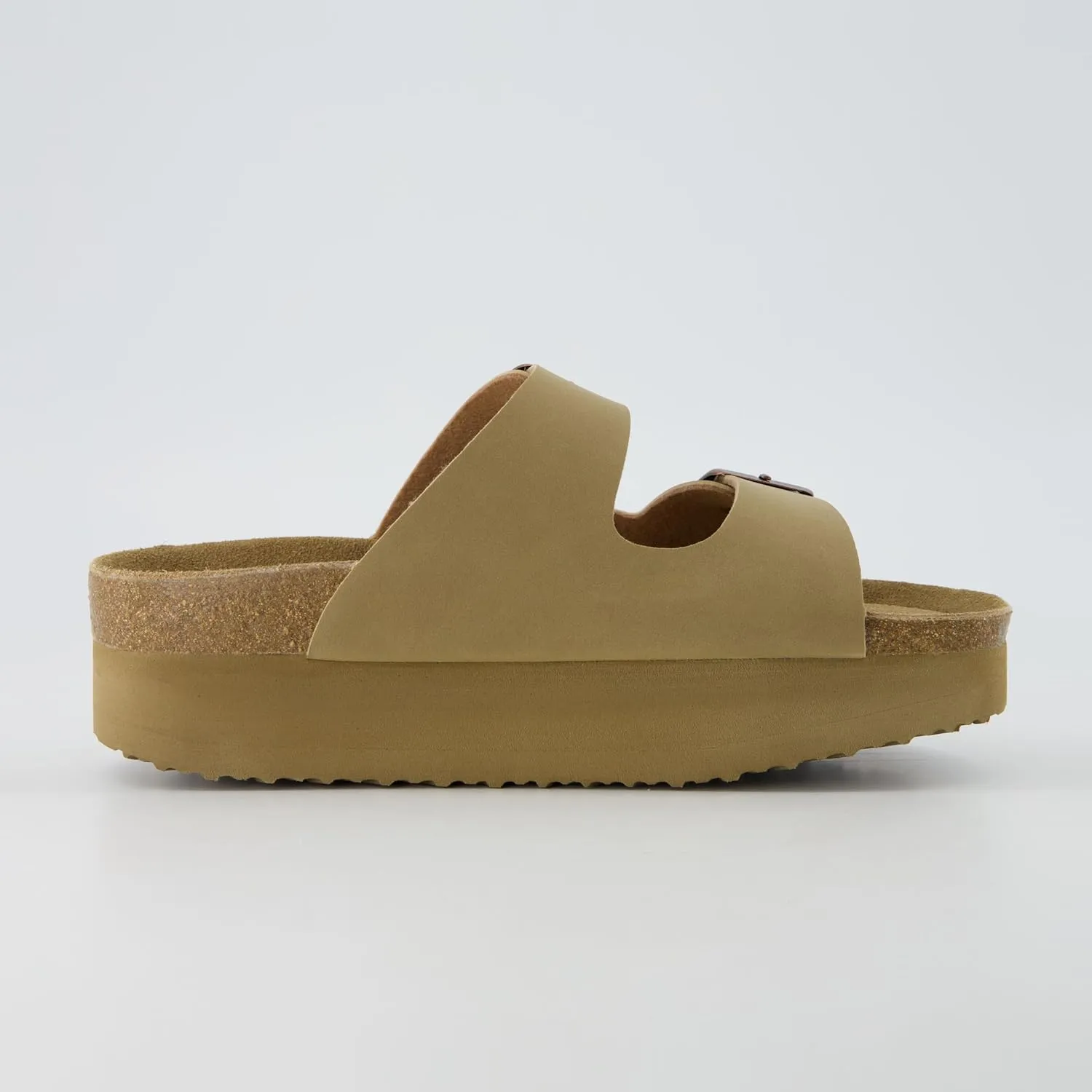 CUSHIONAIRE Women's Plane Platform Footbed Sandal With  Comfort, Wide Widths Available