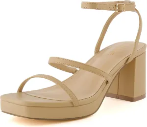 CUSHIONAIRE Women's Roma platform dress sandal  Memory Foam and Wide Widths Available