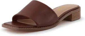 CUSHIONAIRE Women's Sage low block heel slide sandal  Memory Foam and Wide Widths Available