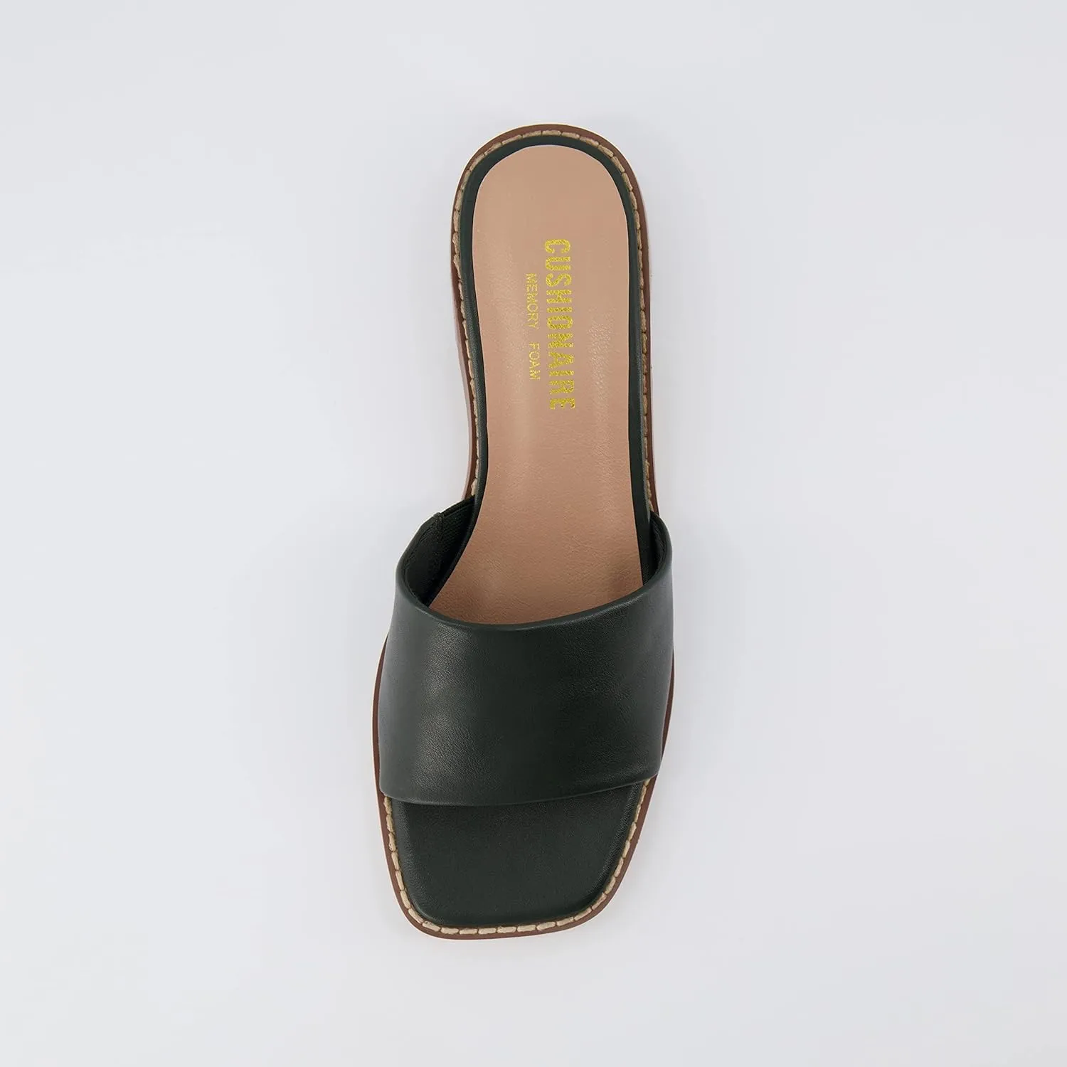 CUSHIONAIRE Women's Sage low block heel slide sandal  Memory Foam and Wide Widths Available