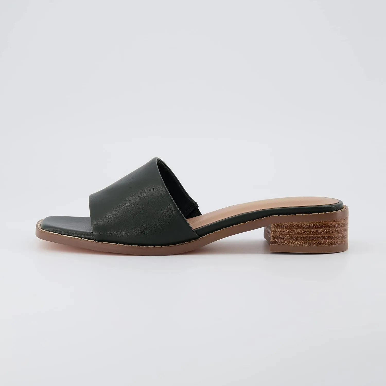 CUSHIONAIRE Women's Sage low block heel slide sandal  Memory Foam and Wide Widths Available