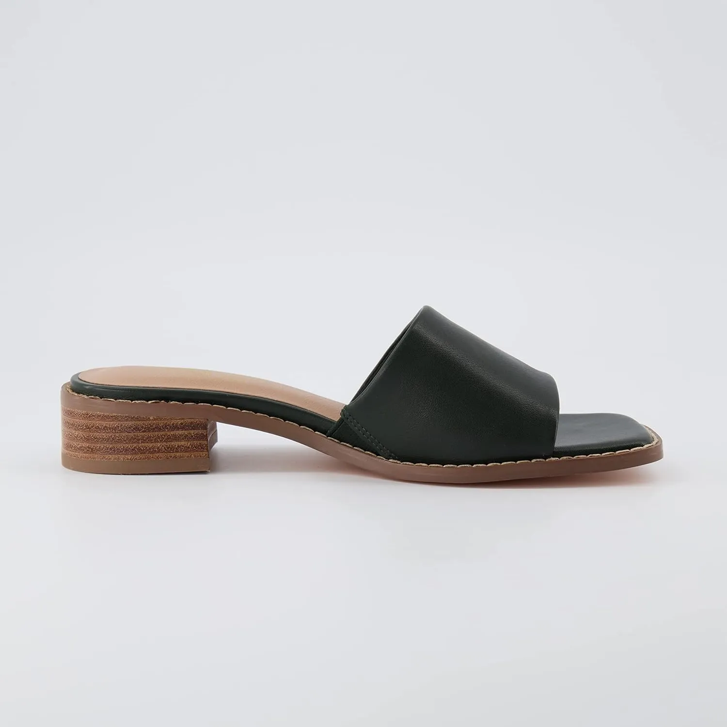 CUSHIONAIRE Women's Sage low block heel slide sandal  Memory Foam and Wide Widths Available