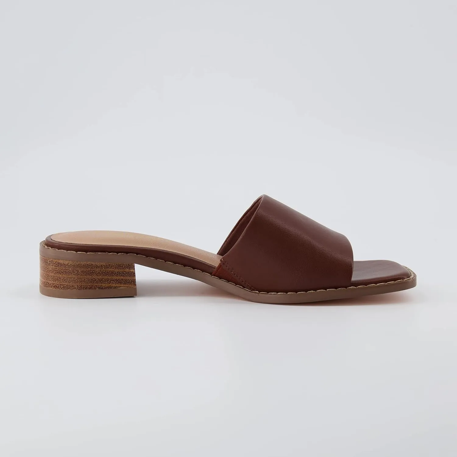 CUSHIONAIRE Women's Sage low block heel slide sandal  Memory Foam and Wide Widths Available