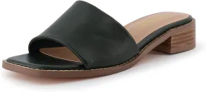 CUSHIONAIRE Women's Sage low block heel slide sandal  Memory Foam and Wide Widths Available