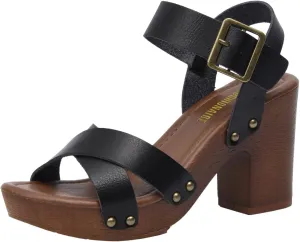 CUSHIONAIRE Women's Sayer Faux Wood Sandal  LiteSole Technology, Wide Widths Available