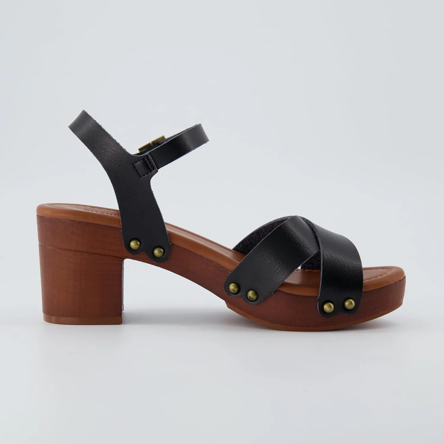 CUSHIONAIRE Women's Slate Faux Wood Sandal  Memory Foam Insole & LiteSole Technology -Wide Widths Available