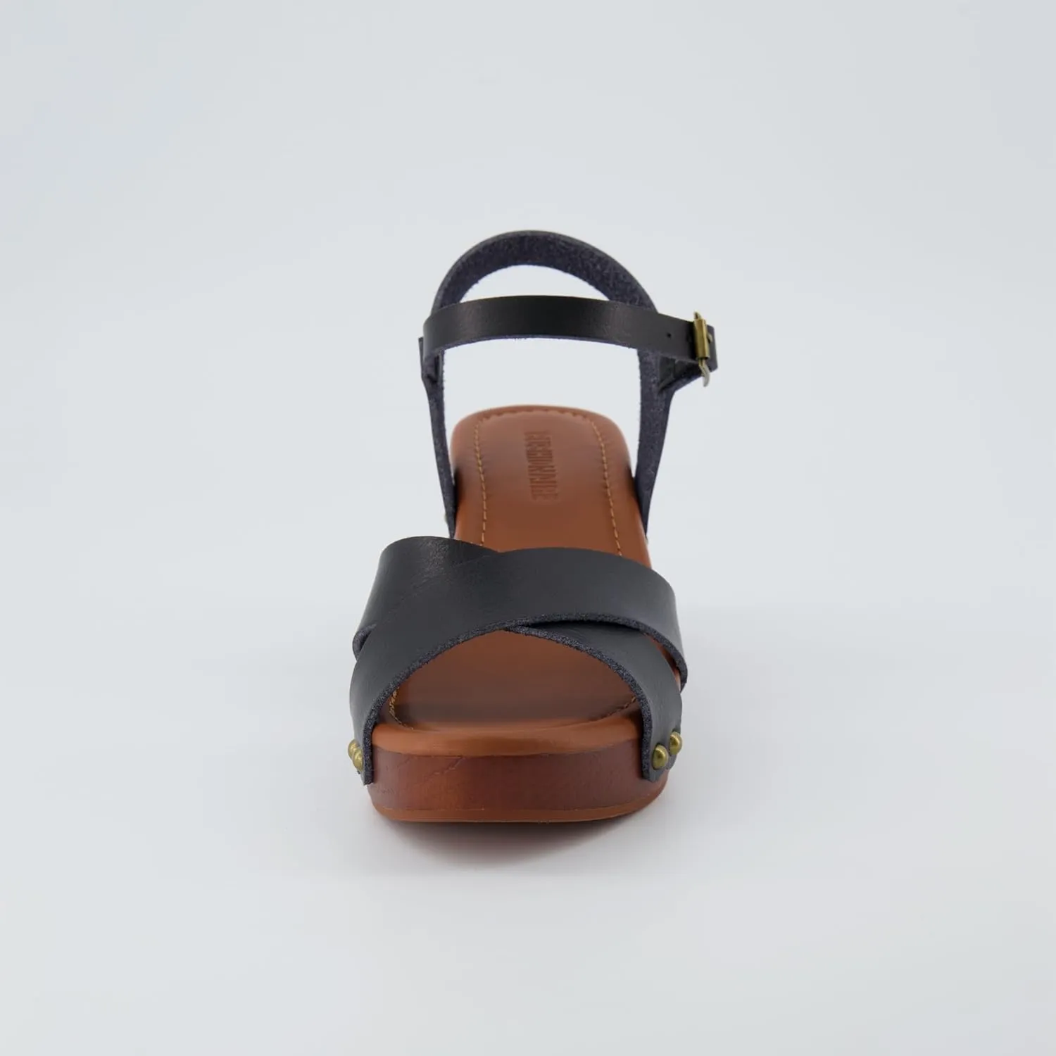 CUSHIONAIRE Women's Slate Faux Wood Sandal  Memory Foam Insole & LiteSole Technology -Wide Widths Available