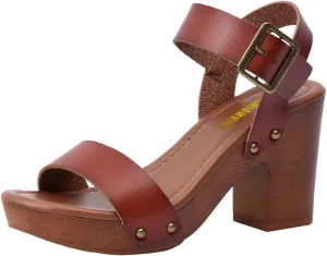 CUSHIONAIRE Women's Sydney Faux Wood Sandal  LiteSole Technology, Wide Widths Available