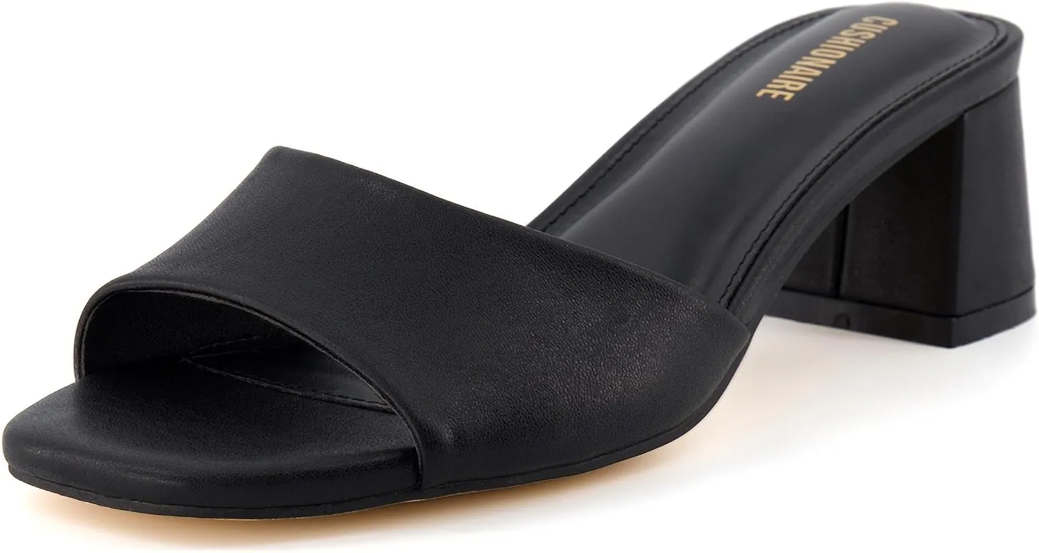 CUSHIONAIRE Women's Taboo one band dress sandal with  Memory Foam and Wide Widths Available