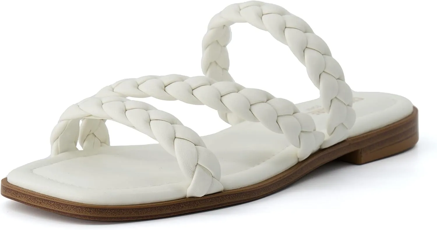 CUSHIONAIRE Women's Venice braided slide sandal  Memory Foam, Wide Widths Available
