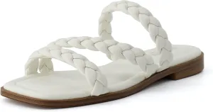 CUSHIONAIRE Women's Venice braided slide sandal  Memory Foam, Wide Widths Available