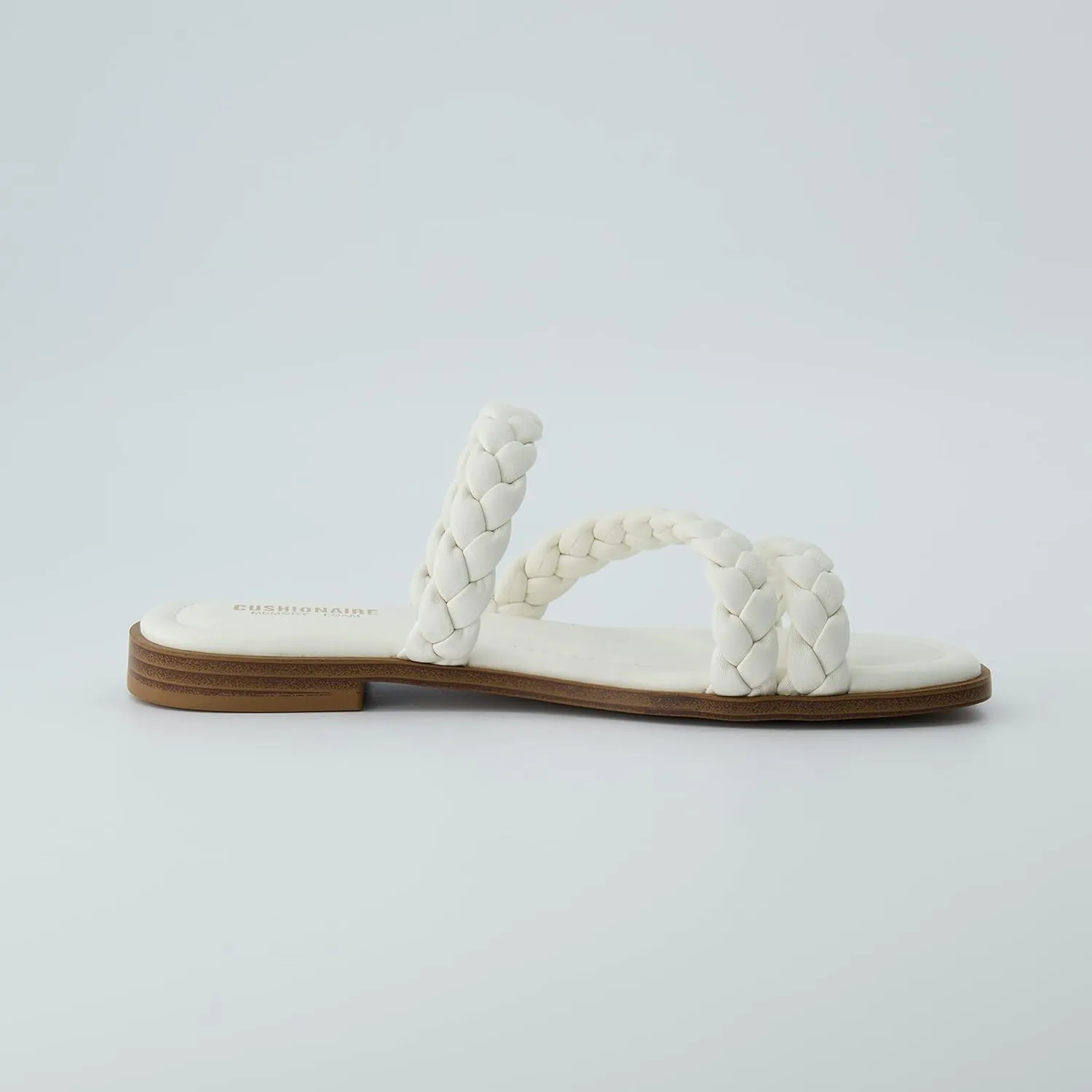 CUSHIONAIRE Women's Venice braided slide sandal  Memory Foam, Wide Widths Available