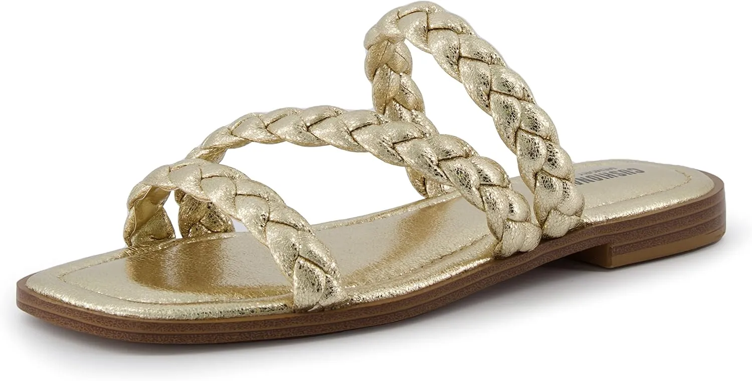 CUSHIONAIRE Women's Venice braided slide sandal  Memory Foam, Wide Widths Available