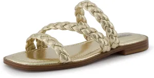 CUSHIONAIRE Women's Venice braided slide sandal  Memory Foam, Wide Widths Available