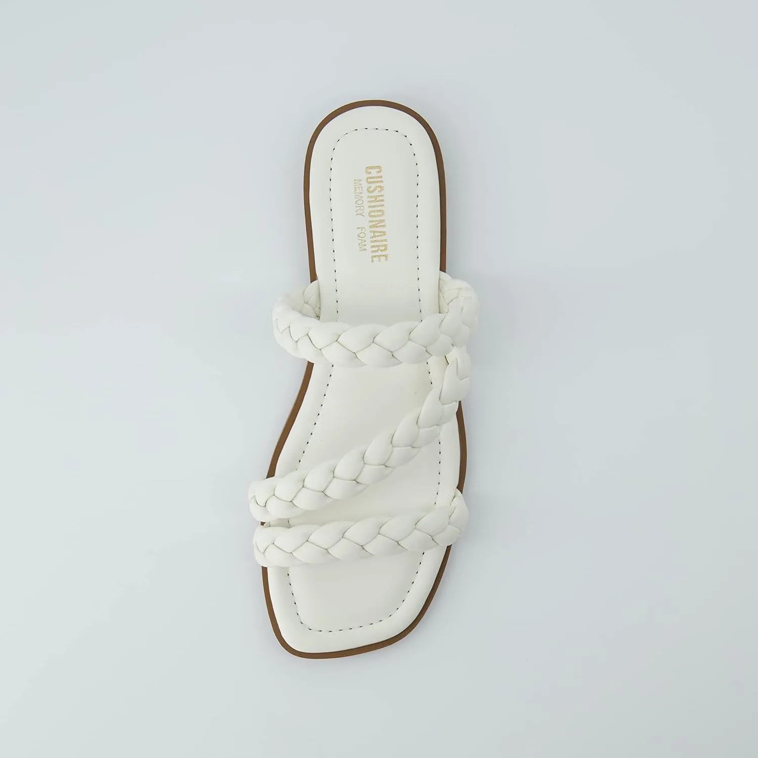 CUSHIONAIRE Women's Venice braided slide sandal  Memory Foam, Wide Widths Available