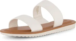 CUSHIONAIRE Women's Vera slide sandal  Memory Foam and Wide Widths Available