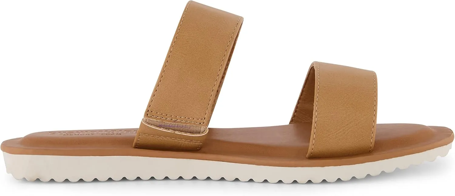CUSHIONAIRE Women's Vera slide sandal  Memory Foam and Wide Widths Available