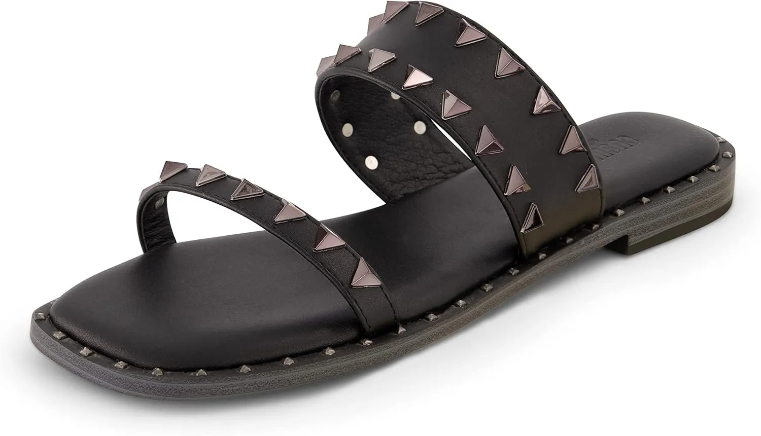 CUSHIONAIRE Women's Visby stud slide sandal  Memory Foam, Wide Widths Available