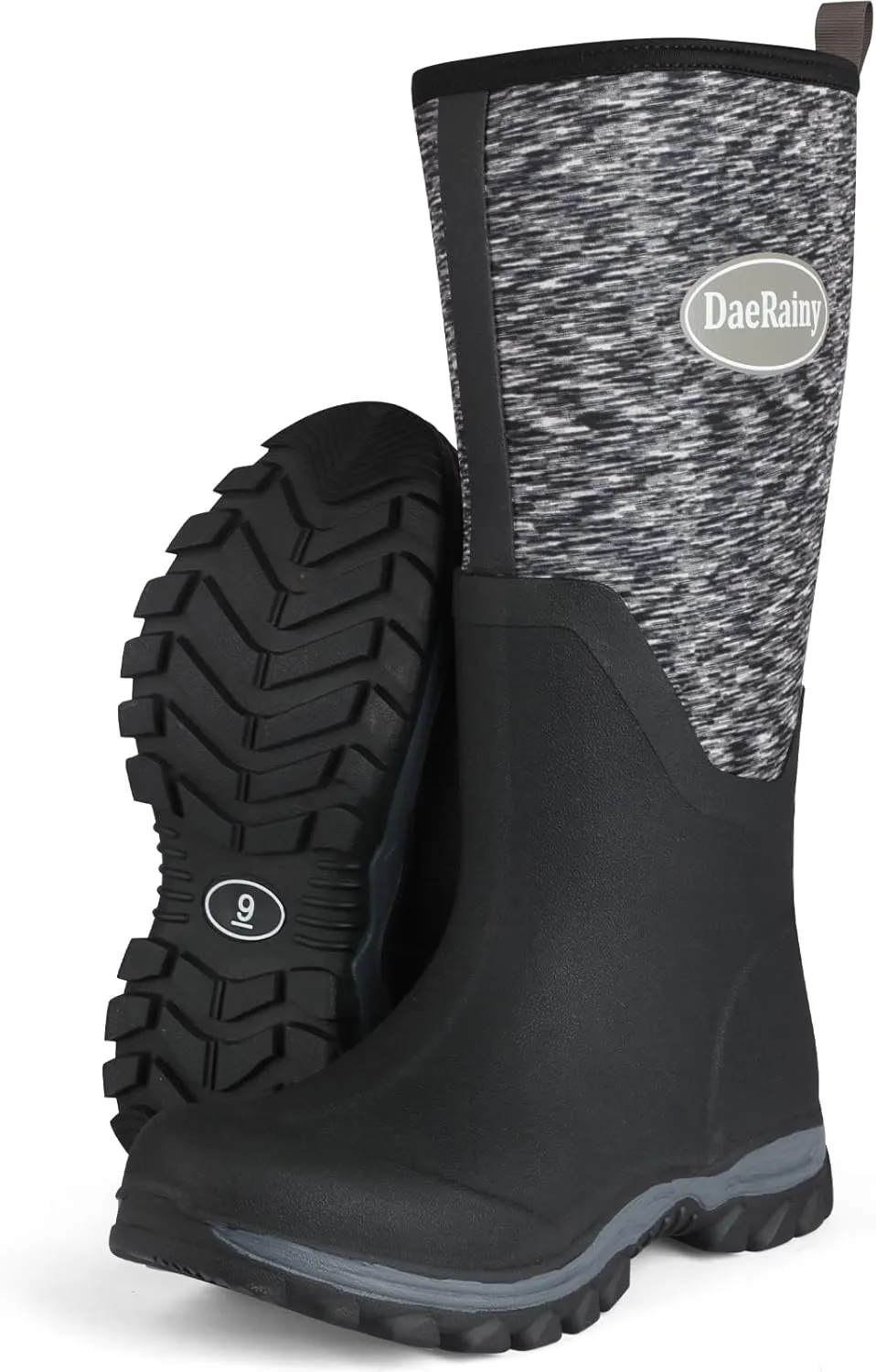 DaeRainy Rubber Rain Boots for Women Waterproof Boots Durable Neoprene Boots Insulated Mud Hunting Work Shoes for Outdoor Fsh Pond, Gradens,Hike,Farms