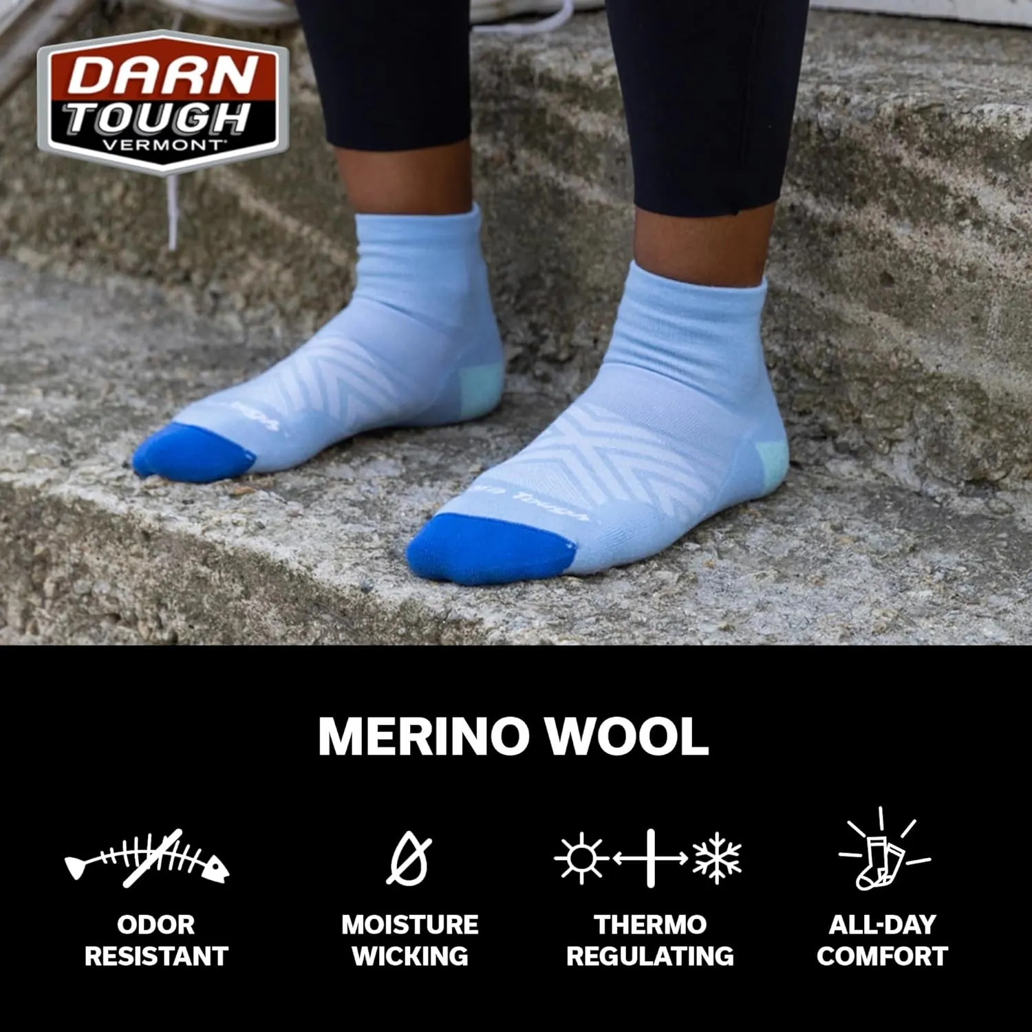 Darn Tough Vermont Run 1/4 Ultra-Lightweight with Cushion