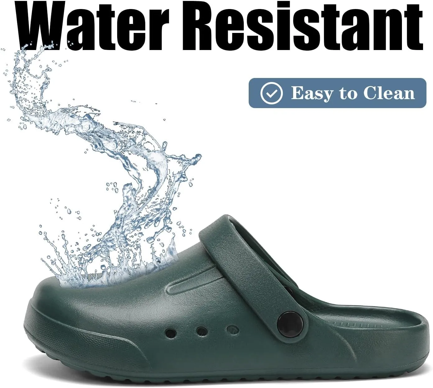 DAYUMKOU Clogs for Women Men Lightweight Slip-On Unisex Garden Shoes with Back Strap, Non-Slip for Work Nurses