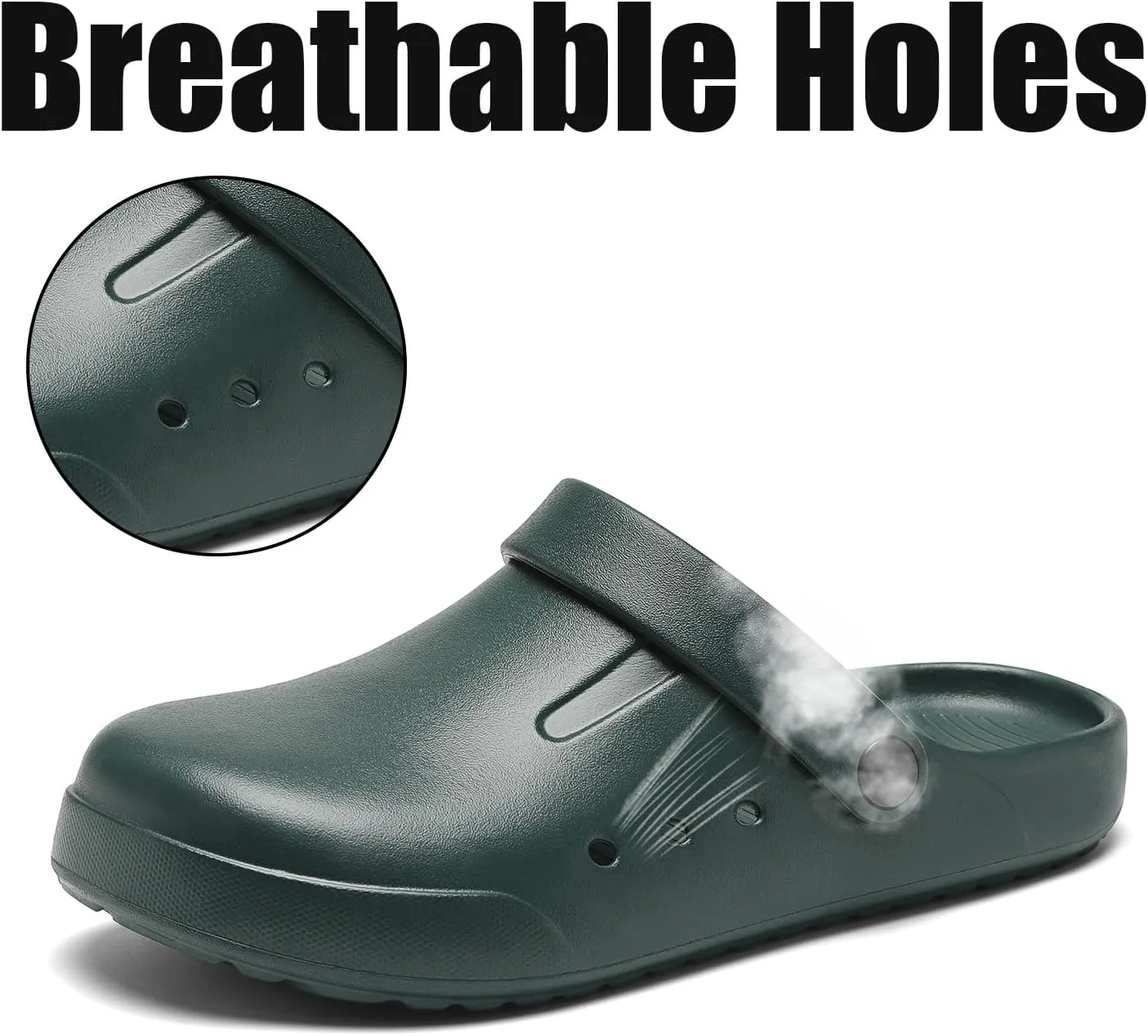 DAYUMKOU Clogs for Women Men Lightweight Slip-On Unisex Garden Shoes with Back Strap, Non-Slip for Work Nurses