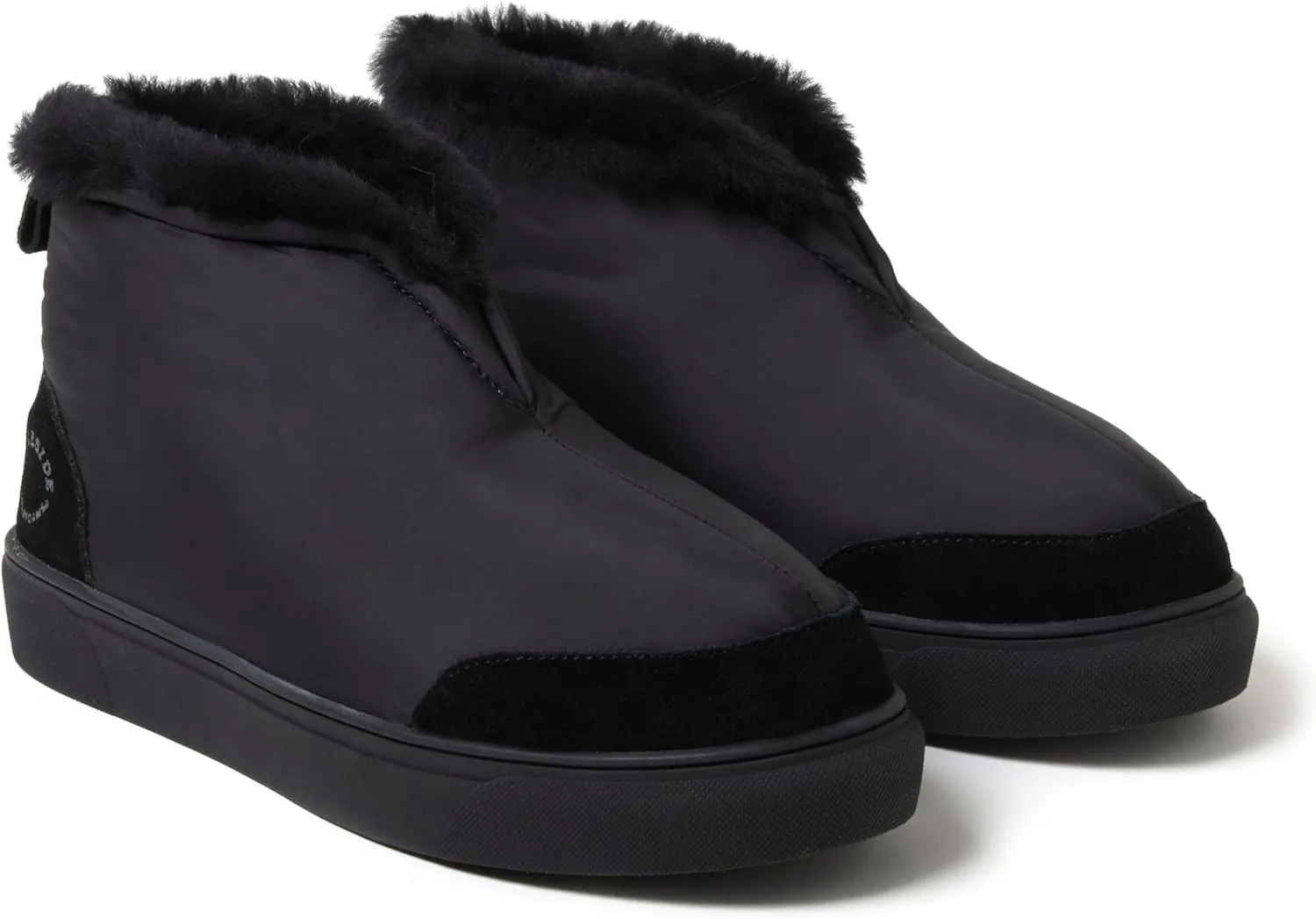 Dearfoams Women's Fireside Nylon Australian Shearling Water Resistant Après Winter Warm Up Bootie