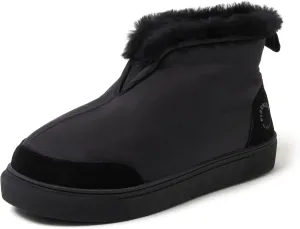 Dearfoams Women's Fireside Nylon Australian Shearling Water Resistant Après Winter Warm Up Bootie