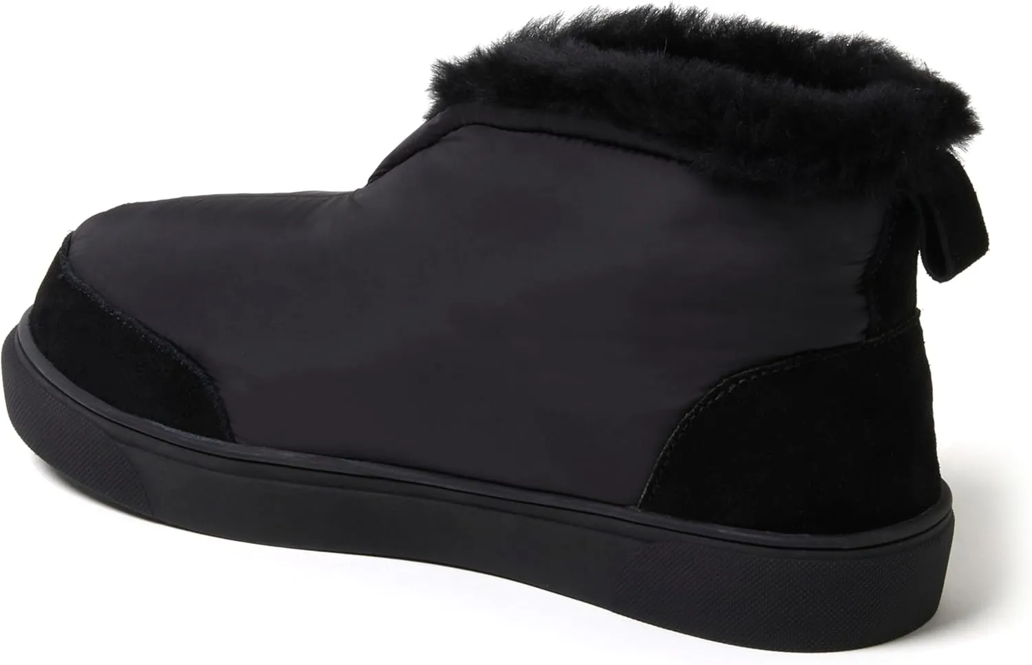 Dearfoams Women's Fireside Nylon Australian Shearling Water Resistant Après Winter Warm Up Bootie