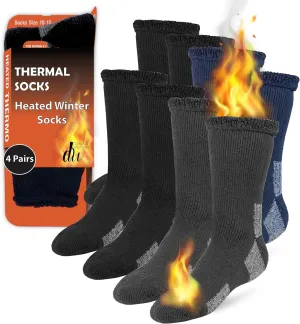 Debra Weitzner Thermal Socks for Men Women Warm Socks 4/6 Pairs Crew Winter Thick Boot Socks