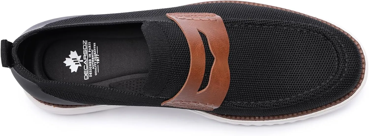 DECARSDZ Mens Casual Loafers Shoes Walking Sneakers Mesh Business Oxfords Work Lightweight Shoes Lightweight Slip-on Shoes