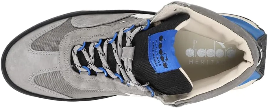 Diadora Mens Equipe Mid Mad Italia Nubuck Sw High Sneakers Shoes Casual - Grey