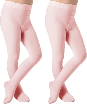 DIPUG Ballet Tights for Girls - Thick Soft Footed Dance Tights for Toddlers and Kids
