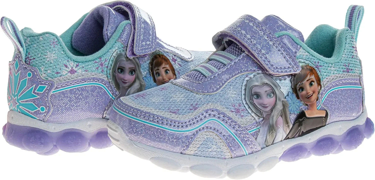 Disney Girls Frozen Light Up Laceless Running Shoes (Toddler/Little Girl)