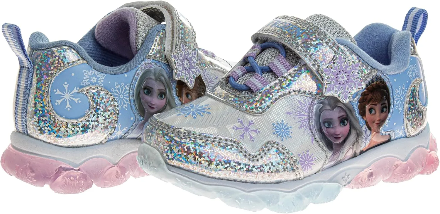 Disney Girls Frozen Light Up Laceless Running Shoes (Toddler/Little Girl)