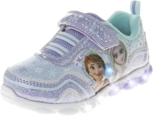Disney Girls Frozen Light Up Laceless Running Shoes (Toddler/Little Girl)