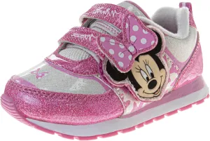 Disney Girls Minnie Mouse Light Up Laceless Running Shoes (Toddler/Little Girl)