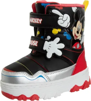 Disney Mickey Mouse Toy Story Cars Snow Boots - Kids Water Resistant Winter Boots (Toddler/Little Kid)