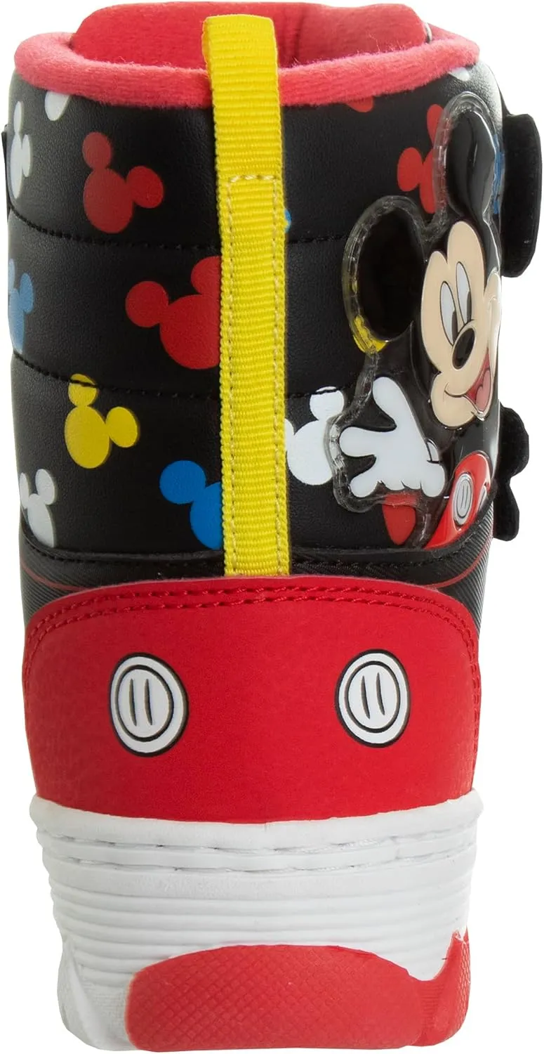 Disney Mickey Mouse Toy Story Cars Snow Boots - Kids Water Resistant Winter Boots (Toddler/Little Kid)