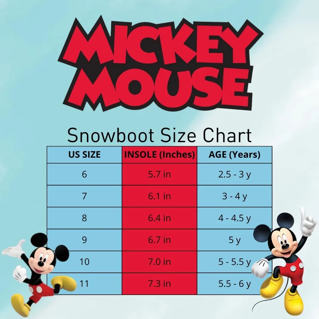Disney Mickey Mouse Toy Story Cars Snow Boots - Kids Water Resistant Winter Boots (Toddler/Little Kid)