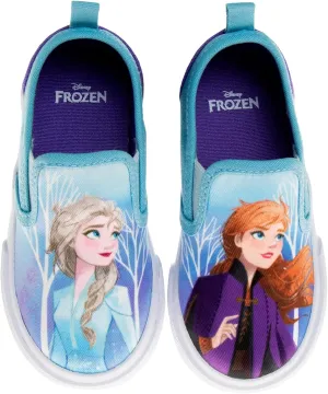 Disney Minnie Mouse, Elsa Frozen, Snow White Princess Shoes for Girls Toddler Kids Character Loafer Low top Slip-on Casual Tennis Canvas Sneakers